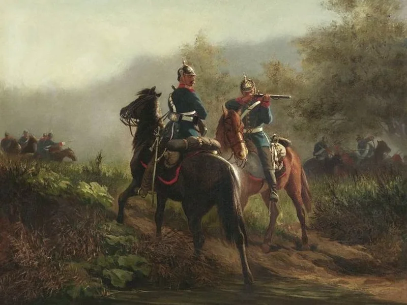1828-Carl Suhrlandt - Preußische Soldaten im Gefech
